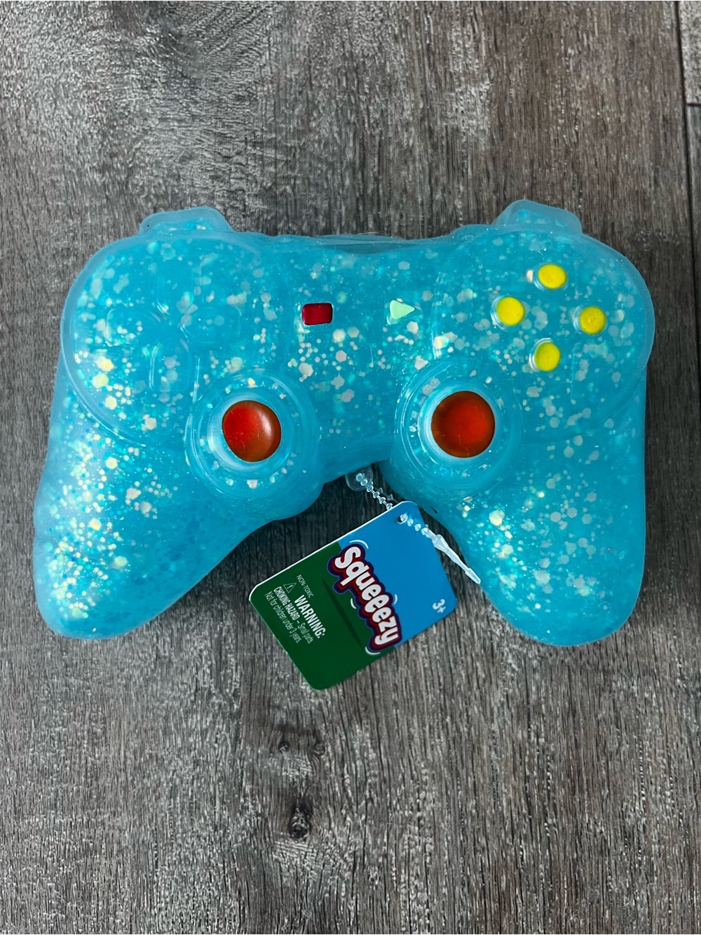 Blue Glitter Game Controller Squishy Toy Target Viral Squeezy NEW